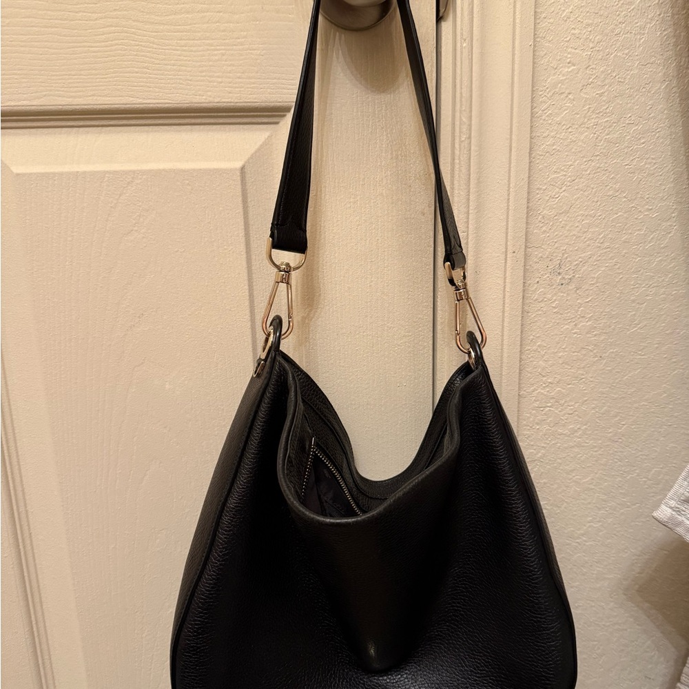 Kate Spade Black Leather Shoulder Bag EUC